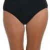 Solid Wide Band Full Pant Bikini Bottom -Swimwear Promotion Store MM1PJ95BLK F1