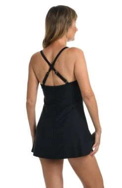 Gradient Stripe Scoop Neck Swim Dress -Swimwear Promotion Store MM1PZ23COB B1