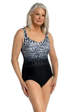 Ombre Animal Side Shirred One Piece - FINAL SALE