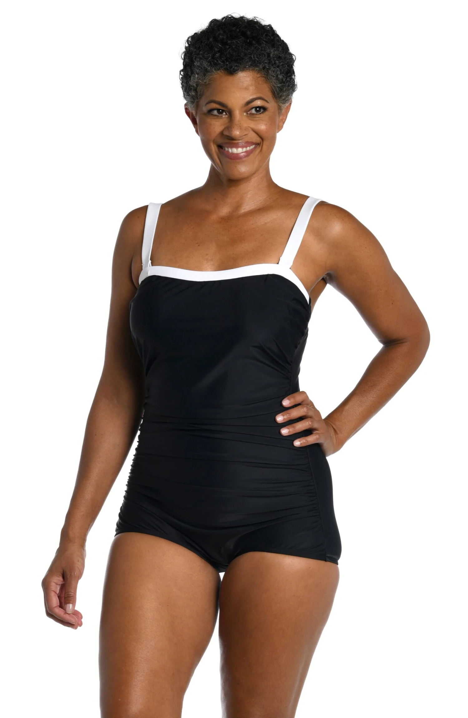 Solid Bandeau Girl Leg One Piece 3 Solid Bandeau Girl Leg One Piece