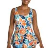Joyful Blooms Princess Seam Swim Dress One Piece 1 Joyful Blooms Princess Seam Swim Dress One Piece -Swimwear Promotion Store MM3CA41 MLT F 1