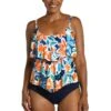 Joyful Blooms Two Tiered Tankini Top -Swimwear Promotion Store MM3CA58 MLT F 1 1