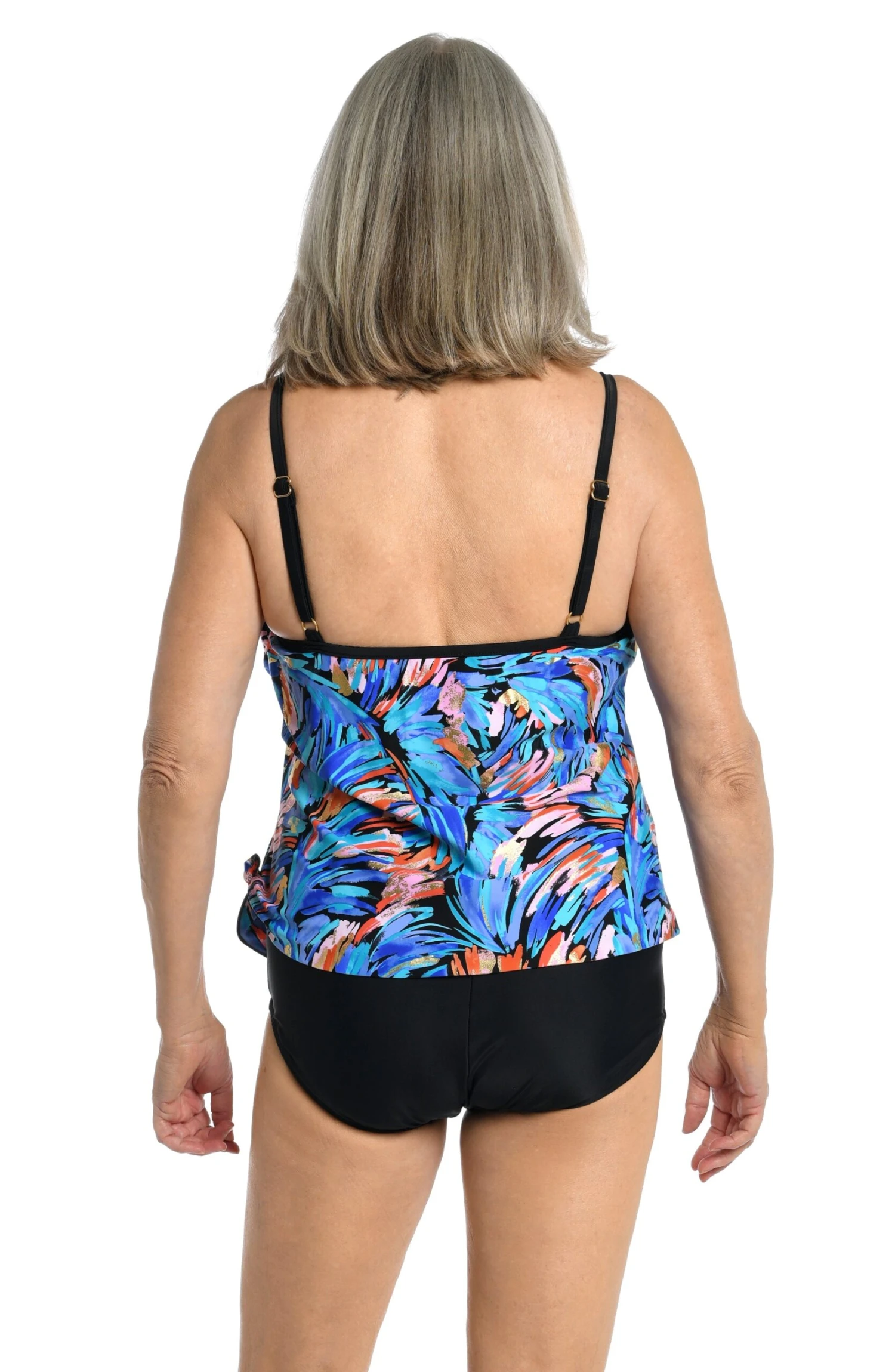 Feathers & Flair Scoop Neck Faux Tankini One Piece - FINAL SALE 4 Feathers & Flair Scoop Neck Faux Tankini One Piece - FINAL SALE - Image 2