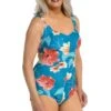 Crafted Botanical Shirred Front Girl Leg One Piece - FINAL SALE -Swimwear Promotion Store MM3CF20 EMR F 1