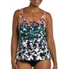 Floating Flowers Scoop Neck Tankini Top -Swimwear Promotion Store MM3CJ63 MLT F 1