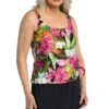 Exotic Jungle Faux Skirtini One Piece - FINAL SALE -Swimwear Promotion Store MM3CK47 MLT F 1