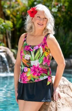 Exotic Jungle Faux Skirtini One Piece - FINAL SALE -Swimwear Promotion Store MM3CK47 MLT Shot 29 Shot 29 051 Web