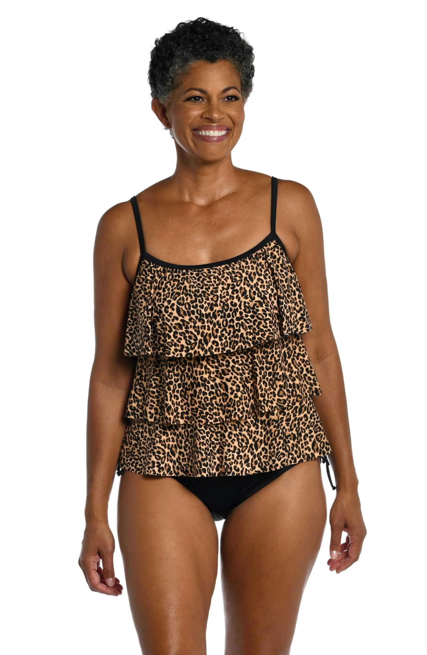 Cougar Triple Tiered Tankini Top - FINAL SALE 2 Cougar Triple Tiered Tankini Top - FINAL SALE