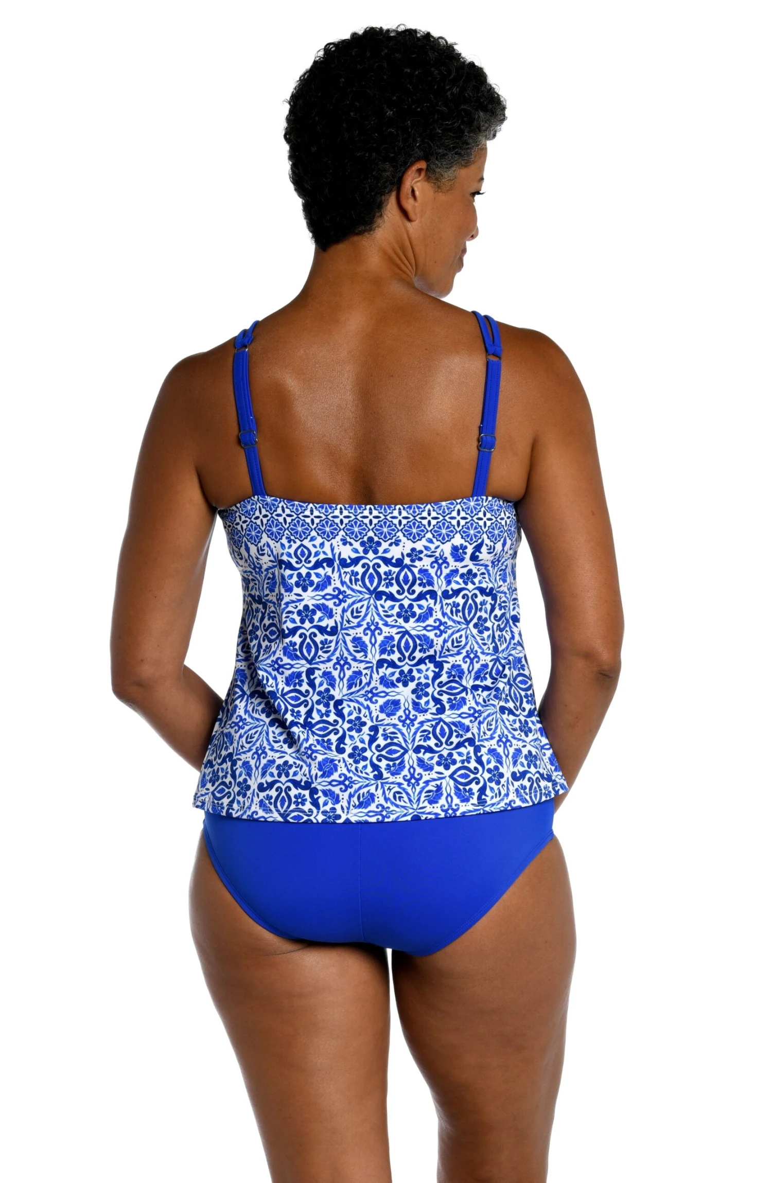 Grecian Tile High Neck Underwire Tankini Top 4 Grecian Tile High Neck Underwire Tankini Top - Image 2