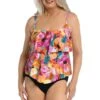 Sunset Bouquet Two Tiered Tankini Top - FINAL SALE -Swimwear Promotion Store MM3CP58 MLT F 1