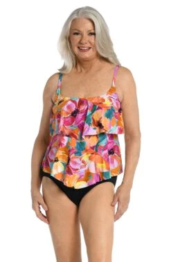 Sunset Bouquet Two Tiered Tankini Top - FINAL SALE