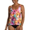 Sunset Bouquet Scoop Neck Tankini Top - FINAL SALE 2 Sunset Bouquet Scoop Neck Tankini Top - FINAL SALE -Swimwear Promotion Store MM3CP63 MLT F 1
