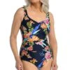 Mystic Garden Side Shirred One Piece 2 Mystic Garden Side Shirred One Piece -Swimwear Promotion Store MM3CR14 MLT F 1