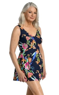 Mystic Garden Empire Swim Dress One Piece