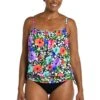 Pop Petals Blouson Underwire Tankini Top - FINAL SALE