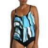 Retro Wave Two Tiered Tankini Top - FINAL SALE -Swimwear Promotion Store MM3CW58 MLT F 1