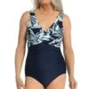 Coastal Palm Wrap Front One Piece -Swimwear Promotion Store MM3CY08 IND F 1