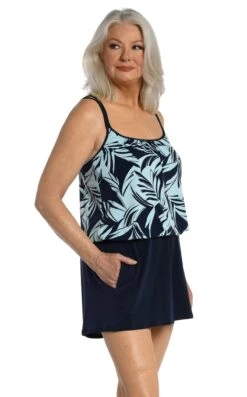 Coastal Palm Swim Romper One Piece/Cover Up -Swimwear Promotion Store MM3CY45 IND B 1