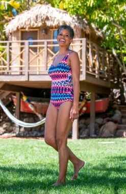 Tribal Times Side Shirred One Piece - FINAL SALE -Swimwear Promotion Store MM3CZ14 MLT Shot 28 Shot 28 014 Web