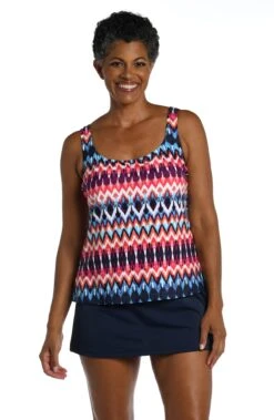 Tribal Times Scoop Neck Tankini Top - FINAL SALE