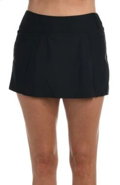 Solid Wide Band Skort Bottom 15 Solid Wide Band Skort Bottom -Swimwear Promotion Store MM6NK56BLK F