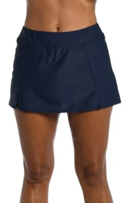 Solid Wide Band Skort Bottom 22 Solid Wide Band Skort Bottom -Swimwear Promotion Store MM6NK56 IND F 1