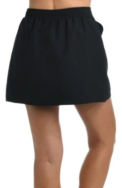 Solid Woven Boardskirt Bottom -Swimwear Promotion Store MM6NL55BLK B1