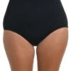 Solid High Waist Full Pant Bottom -Swimwear Promotion Store MM9L505BLK F1