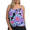 Mum's The Word Blouson Tankini Top (Plus Size) *FINAL SALE* 1 Mum's The Word Blouson Tankini Top (Plus Size) *FINAL SALE* -Swimwear Promotion Store MW2AZ61BLK F