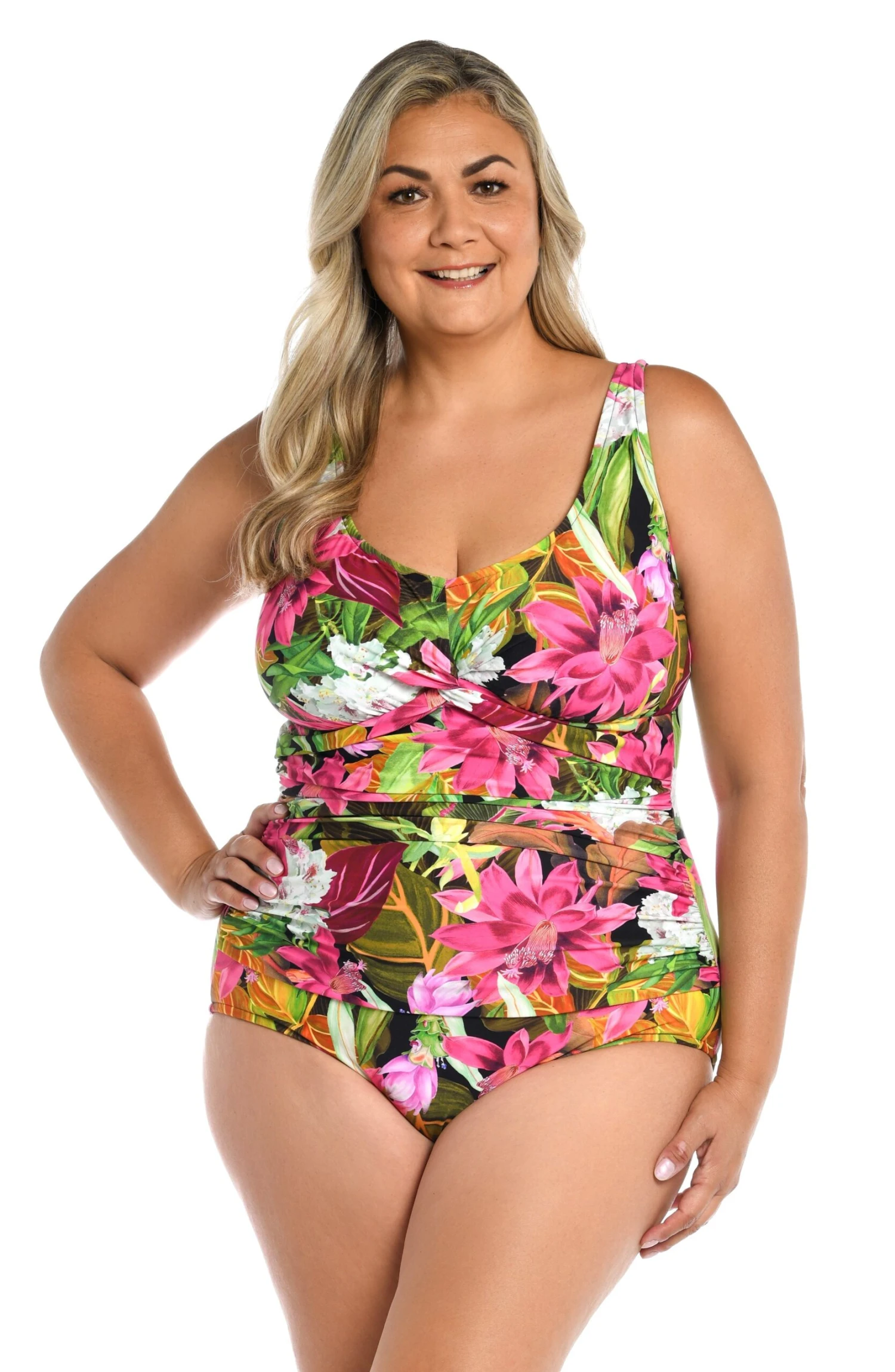 Exotic Jungle Twist Front One Piece (Plus Size) - FINAL SALE 2 Exotic Jungle Twist Front One Piece (Plus Size) - FINAL SALE