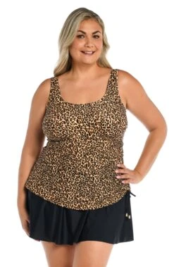 Cougar Adjustable Tank Swim Dress One Piece (Plus Size) - FINAL SALE