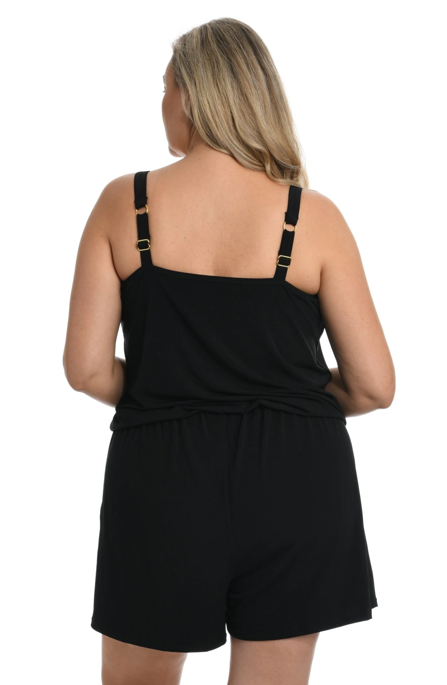 Jersey Swim Romper One Piece/Cover Up (Plus Size) 4 Jersey Swim Romper One Piece/Cover Up (Plus Size) - Image 2