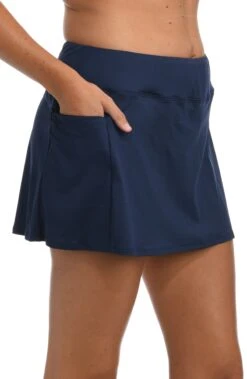 24th & Ocean Solid Swim Skort Bottom -Swimwear Promotion Store TF0G698 MID F 44c63098 8290 42c1 b488 8909c4e07d49