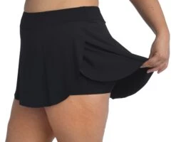 24th & Ocean Solid Petal Skort Bikini Swimsuit Bottom (Plus Size) 12 24th & Ocean Solid Petal Skort Bikini Swimsuit Bottom (Plus Size) -Swimwear Promotion Store TF1G646W BLK P2 Large 59138644 fd72 4241 8030 f056c16b2916