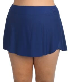 24th & Ocean Solid Petal Skort Bikini Swimsuit Bottom (Plus Size)