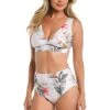 24th & Ocean Tahiti Skies Over The Shoulder Banded Bikini Top -Swimwear Promotion Store TF3DA61 MLT F 1