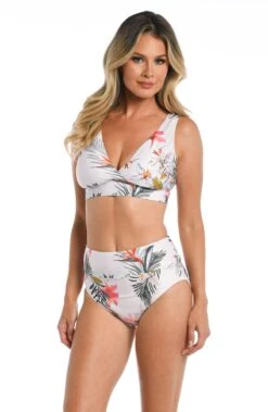 24th & Ocean Tahiti Skies Over The Shoulder Banded Bikini Top