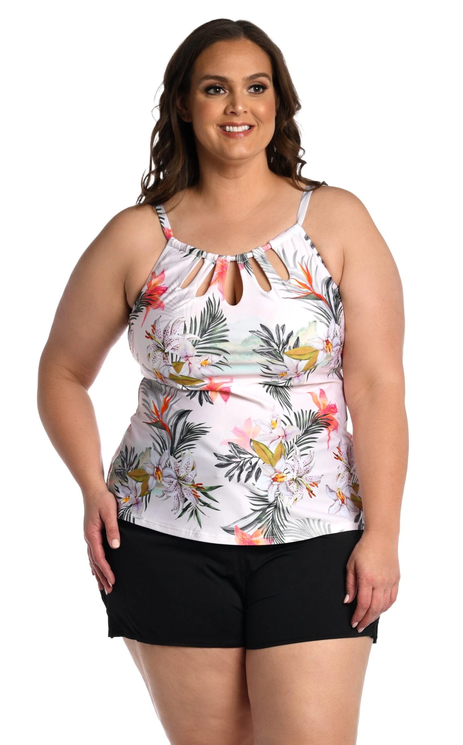 24th & Ocean Tahiti Skies Cutout High Neck Tankini Top 5 24th & Ocean Tahiti Skies Cutout High Neck Tankini Top - Image 3