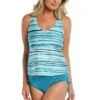 24th & Ocean Seaside Breeze Underwire Crossback Tankini Top
