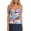 24th & Ocean To The Tropics Front Wrap Tankini Top 2 24th & Ocean To The Tropics Front Wrap Tankini Top -Swimwear Promotion Store TF3DD57 MLT F 1