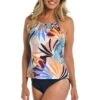 24th & Ocean To The Tropics Cutout High Neck Tankini Top -Swimwear Promotion Store TF3DD89 MLT F 1