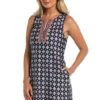 24th & Ocean Alexandria Tile Sleeveless Shift Dress Cover Up -Swimwear Promotion Store TF3DE04 MID F 1