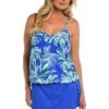 24th & Ocean West Palms Underwire V-Neck Blouson Tankini Top -Swimwear Promotion Store TF3DG80 SAP F 1