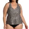 24th & Ocean Wild Instincts Underwire Crossback Tankini Top