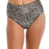 24th & Ocean Wild Instincts Mid Waist Spliced Bottom 1 24th & Ocean Wild Instincts Mid Waist Spliced Bottom -Swimwear Promotion Store TF3DH94 BRO F 1