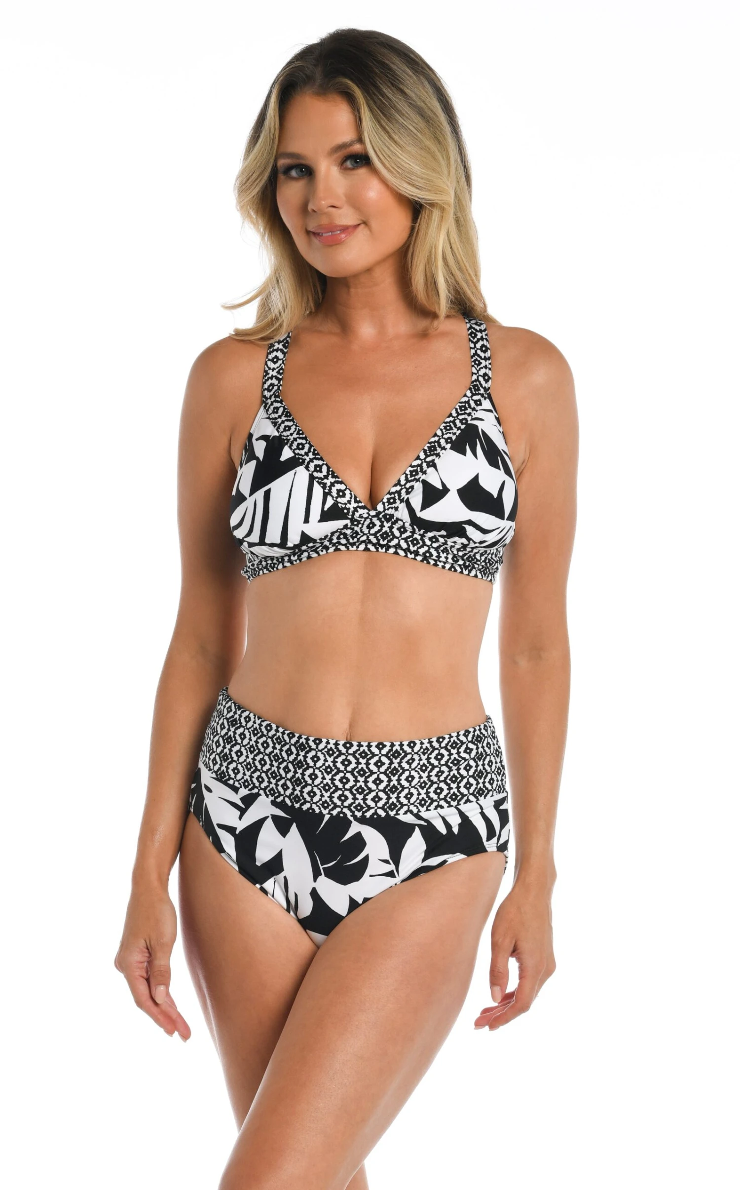 24th & Ocean Antigua Leaf Crossback Bikini Swimsuit Top 3 24th & Ocean Antigua Leaf Crossback Bikini Swimsuit Top