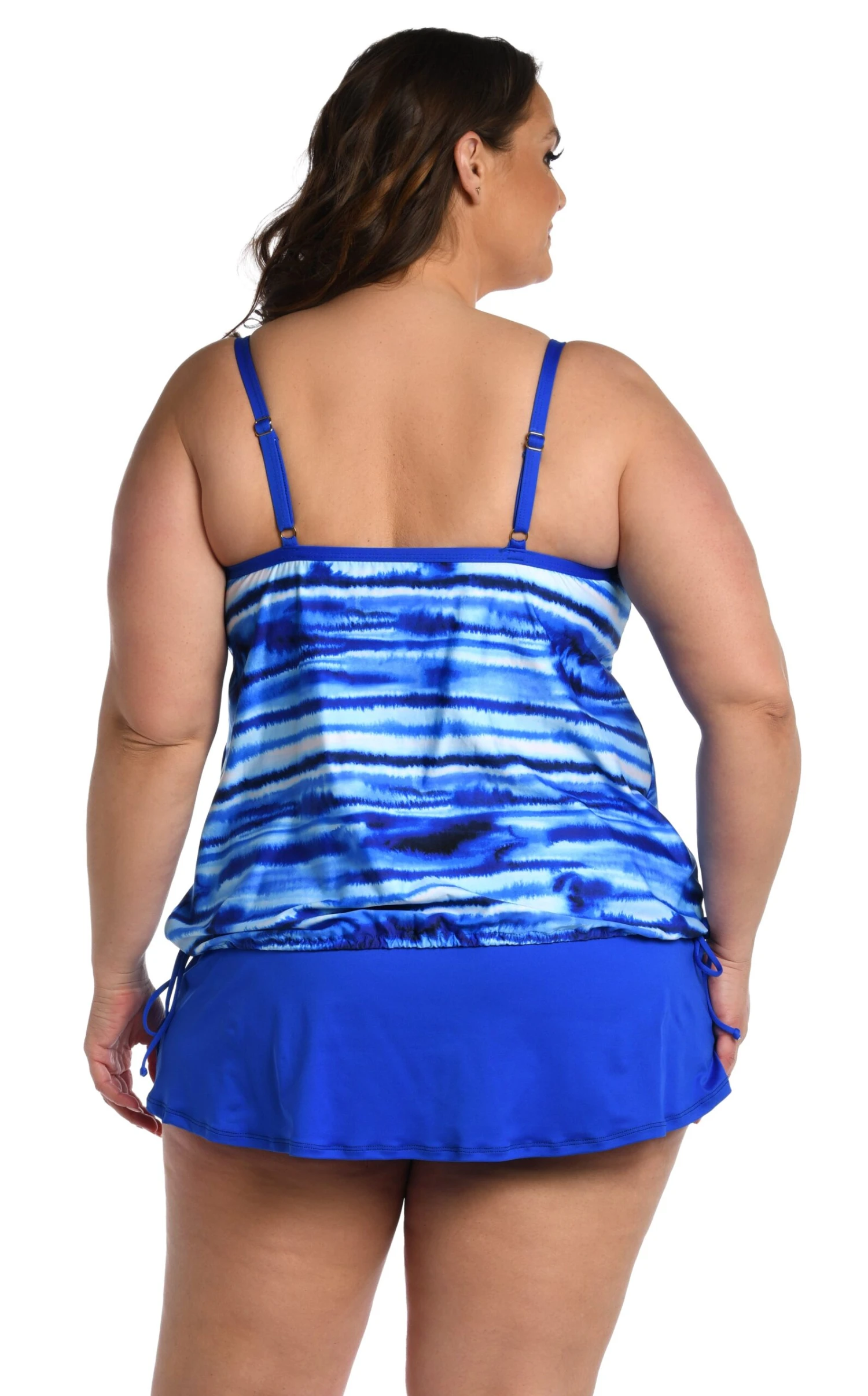 24th & Ocean Caribbean Tide Underwire V-Neck Blouson Tankini Top 6 24th & Ocean Caribbean Tide Underwire V-Neck Blouson Tankini Top - Image 4