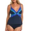 24th & Ocean Color Block Over The Shoulder Tankini Top -Swimwear Promotion Store TF3DP14 MID F 1