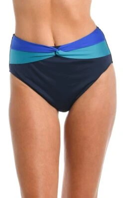 24th & Ocean Color Block Twist Front High Waist Bottom