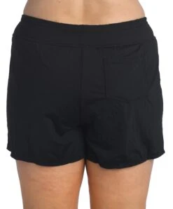 24th & Ocean Solid Front Tie Swim Short Bottom (Plus Size) -Swimwear Promotion Store TF9G690W BLK B Large ac1d55a7 afe2 4697 95dd 29037f3bfe39